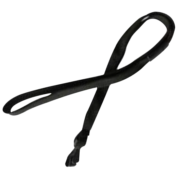 12mm Flat Cord with Plastic Anti-Rotation Carabiner and Safety Opening [143-725X]