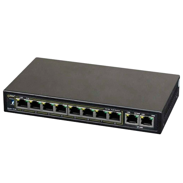 FERMAX® 8-Port (+2 Uplink) PoE+ Switch for 8 IP Cameras - 60W [1587]
