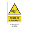 Adhesive Safety Signboard for Work and Danger Instructions [C-751]