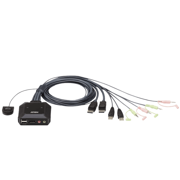 2-Port USB DisplayPort Cable KVM ATEN™ Switch [CS22DP-AT]