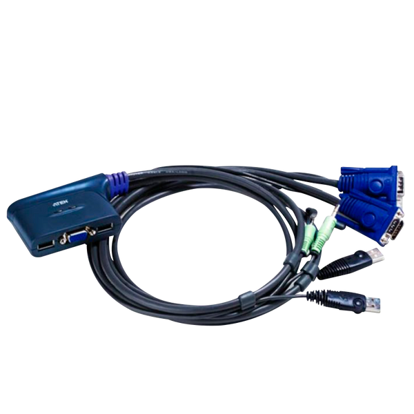 2-Port USB VGA/Audio Cable KVM ATEN™ Switch (0.9m) [CS62US-AT]