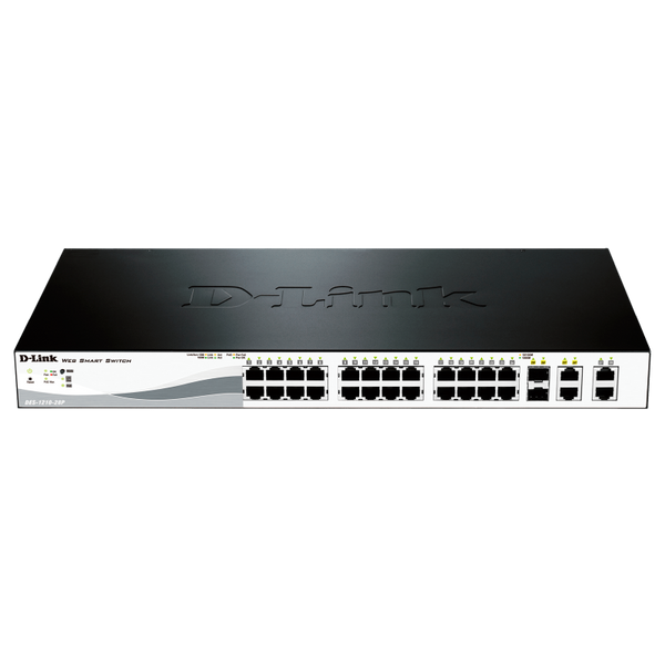 D-Link® PoE+ 24 + 2 Switch 10 / 100Mbps Ethernet Port (+2 x 1000BaseT / SFP) [DES-1210-28P]