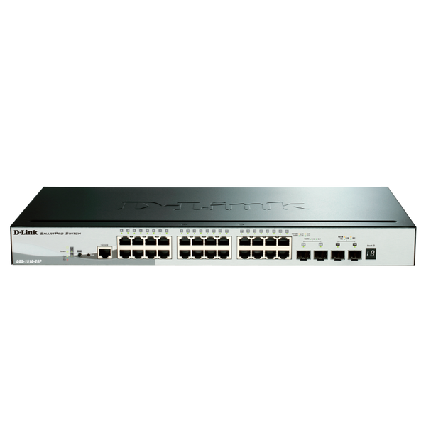 D-Link® Gigabit 24-Port Ethernet PoE Switch (+2 SFP, +2 SFP+ 10G) Stackable [DGS-1510-28P]
