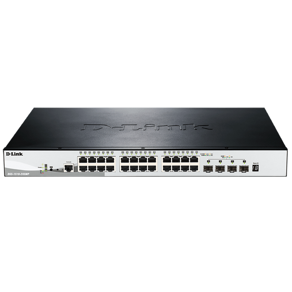 D-Link®  DGS-1510-28XMP 28-Port PoE+ Gigabit Stackable POE Smart Pro Switch (+4 SFP+ 10G) Stackable [DGS-1510-28XMP]