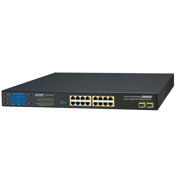 PLANET™  16-Port PoE+ & 2-Port Gigabit SFP Ethernet Switch (300W) [GSW-1820VHP]