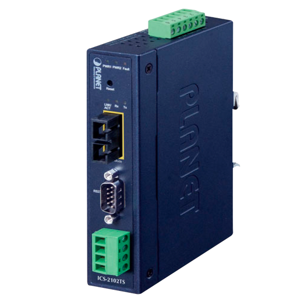 PLANET™  RS232/RS422/RS485 Serial Device Server (1 x 100FX SC, Single Mode)- 30km [ICS-2102TS]