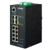 PLANET™  Industrial 8-Port + 2-Port 100/1000X SFP + 2-Port 10G SFP+ Managed Ethernet Switch - L2+ with L3 Static Routing [IGS-5225-8T2S2X]