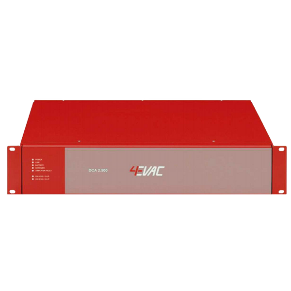 4EVAC™ DCA 2,500 Class D 2x500W Amplifier with EN-54 [J555A2500]