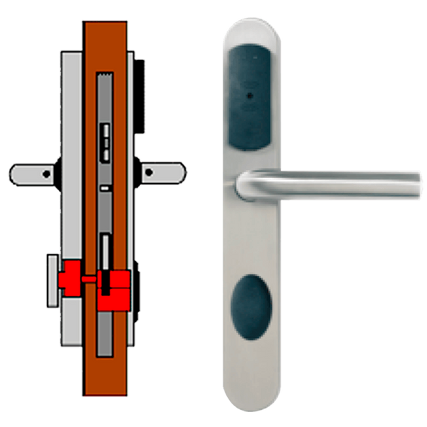 OFF-LINE (Update On Card) TESA® SMARTair™ Escutcheon L8O with Elec. Privacy [SNCCapSL8O858mI]