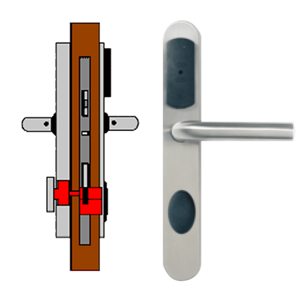 OFF-LINE (Wireless Ready) TESA® SMARTair™ Escutcheon L8O with Elec. & Mech. Privacy [STRC1pSL8O858mI]