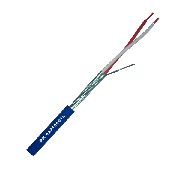 2x1 mm² Twisted Shielded Aluminum LH Cable (Blue) [02910001L]