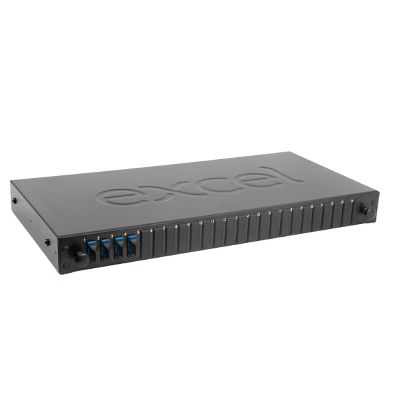 EXCEL® 24 Way Singlemode Fibre Optic Panel - 4 SC Duplex (8 Fibres) Adap. [200-480]