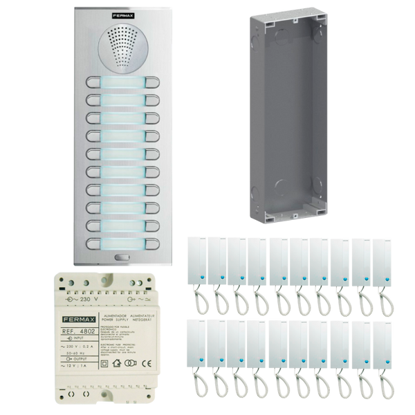 FERMAX® CITY™ 4+N 20/L Kit (CITY™ Entry Panel and LOFT™ Phones) [4875]