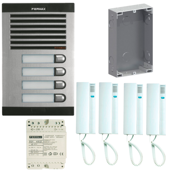 FERMAX® CITYMAX™ 4L AG 230V TEL. BL Intercom Kit [6204]