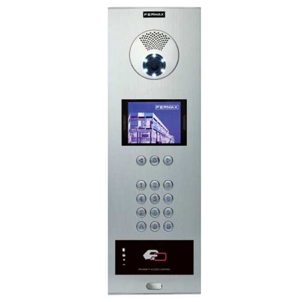 FERMAX® CITY™ DUOX™ Direct Color Entry Panel (Video) - Keypad Panel + LCD Display + RFID Reader [7381]