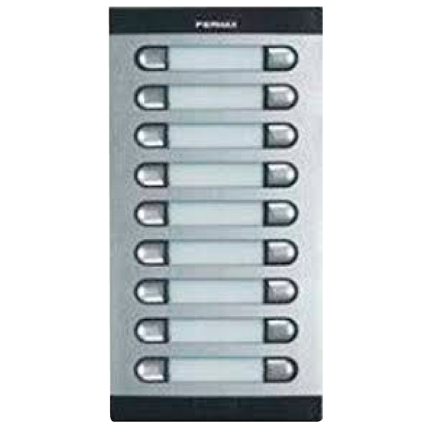 FERMAX® CITY™ Classic 5 P 209 Hollow Entry Panel with Keypad (4+N) - 18 Pushbuttons [8628]