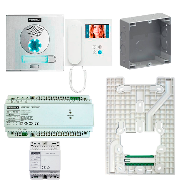 FERMAX® VEO™ WIFI DUOX™ Color 1/L Kit (CITY™ Entry Panel and VEO™ WIFI Monitor) [9441]