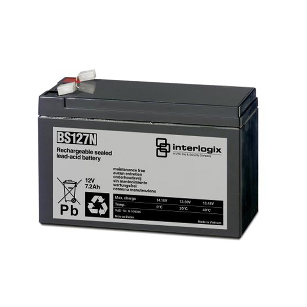 UTC™ Interlogix® Lead Battery 12VDC 7.2Ah [BS127N]