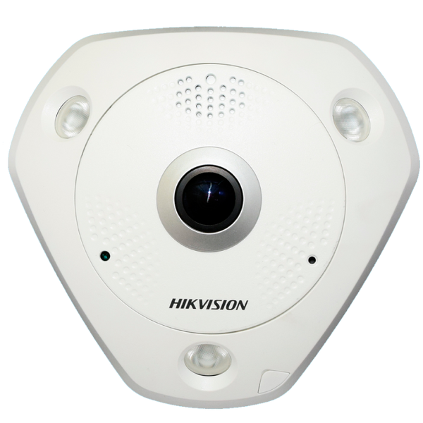 HIKVISION™ 360º IP Mini Dome (Fisheye) 6MPx 1.27mm with IR 3x15m (+Audio and Alarm) - Outdoor [DS-2CD6365G0E-IVS]