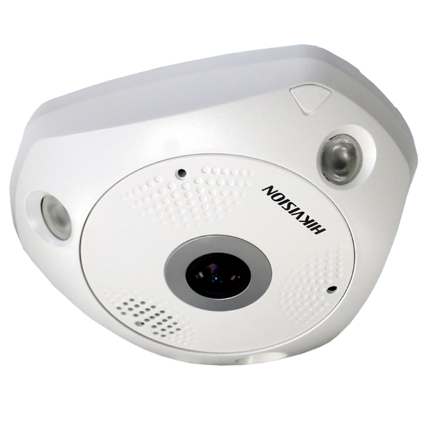 HIKVISION™ 360º IP Mini Dome (Fisheye) 6MPx 12MPx 1.27mm with IR 3x15m for Outdoors (+Audio & Alarm) [DS-2CD63C5G0-IVS]