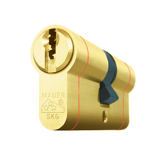 MAUER® Elite™ Double Cylinder (51/56mm) Brass Red Line® [E5156LRL]