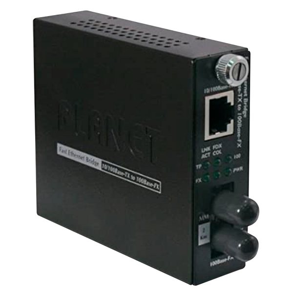 PLANET™ 10/100Base-TX to 100Base-FX (ST, Multi-Mode) Smart Media Converter - 2km [FST-801]