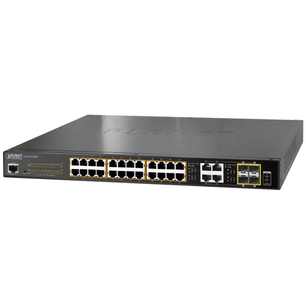 PLANET™ 24-Ports (+4 TP/SFP) PoE+ Gigabit Manageable L2 Switch - 440W [GS-4210-24PL4C]