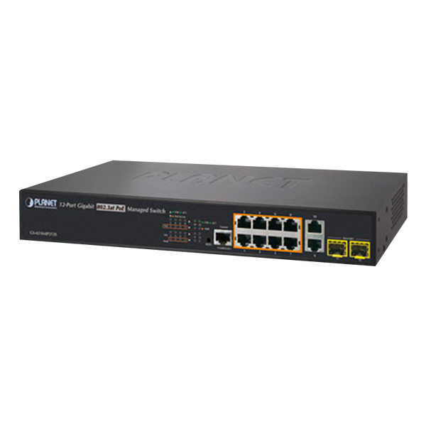 PLANET™ 8-Ports (+2 SFP, +2 TP) PoE+ Gigabit Manageable L2 Switch - 240W [GS-4210-8P2T2S]