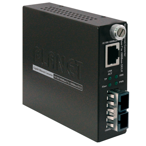 PLANET™ 10/100/1000Base-T to 1000Base-LX (SC, Single-Mode) Smart Media Converter-10km [GST-802S]