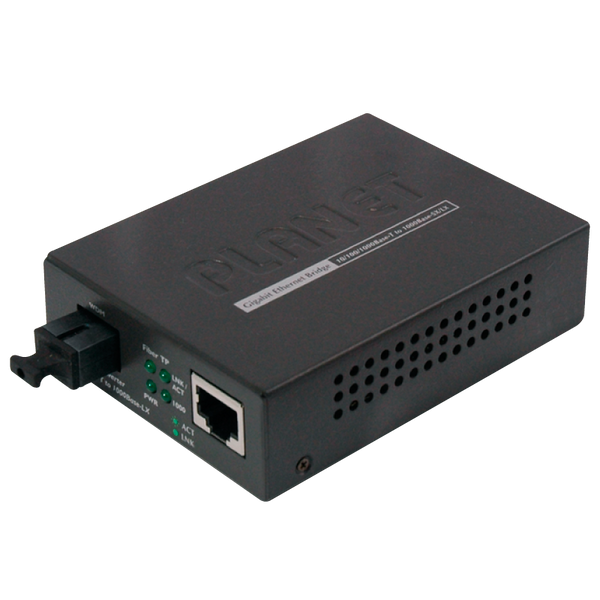 PLANET™ 10/100/1000BASE-T to 1000BASE-SX/LX (WDM SC) Gigabit Media Converter - 15Km [GT-806A15]