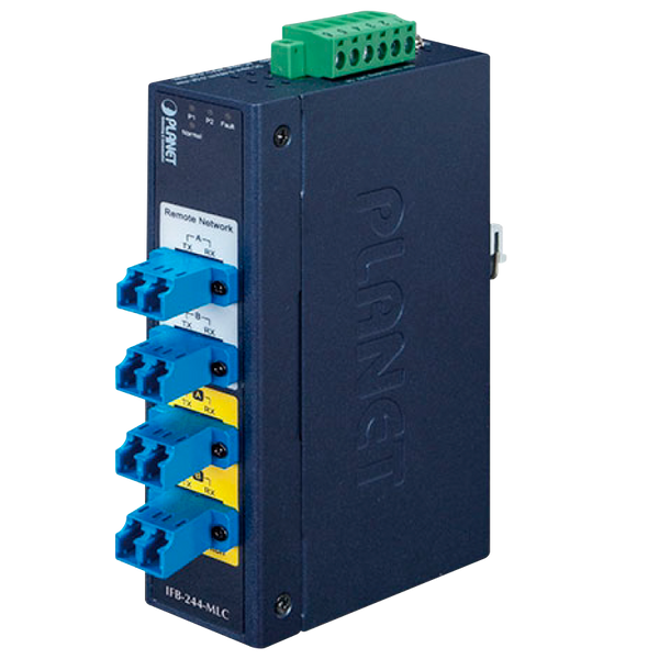 PLANET™ Industrial 2-Channel Multimode Optical Fiber Bypass Switch (4 x Duplex LC) [IFB-244-MLC]