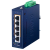 PLANET™ Compact Industrial 4-Port 10/100/1000T 802.3at PoE + 1-Port 10/100/1000T Ethernet Switch [IGS-504PT]