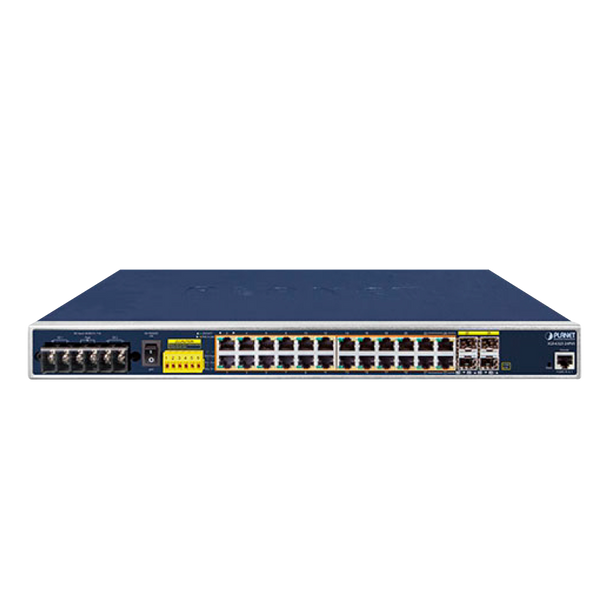 PLANET™ Industrial 24-Port 10/100/1000T 802.3at PoE + (+4 SFP) Managed Switch - L3 (440W) [IGS-6325-24P4S]