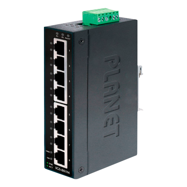 PLANET™ 8-Port Industrial Manageable Gigabit Switch - L2 [IGS-801M]