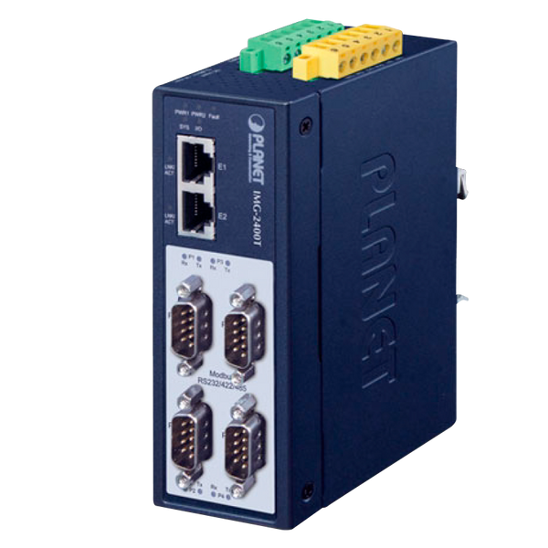 PLANET™ Industrial 4-Port RS232/422/485 Modbus Gateway [IMG-2400T]