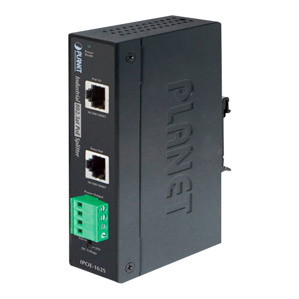 PLANET™ Industrial IEEE 802.3at Gigabit Power over Ethernet Plus Injector (Mid-span) (30W) - DIN Rail [IPOE-162]