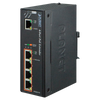 PLANET™ Industrial 1-Port Ultra PoE to 4-Port 802.3af/at Gigabit PoE Extender (64W) - DIN Rail [IPOE-E174]