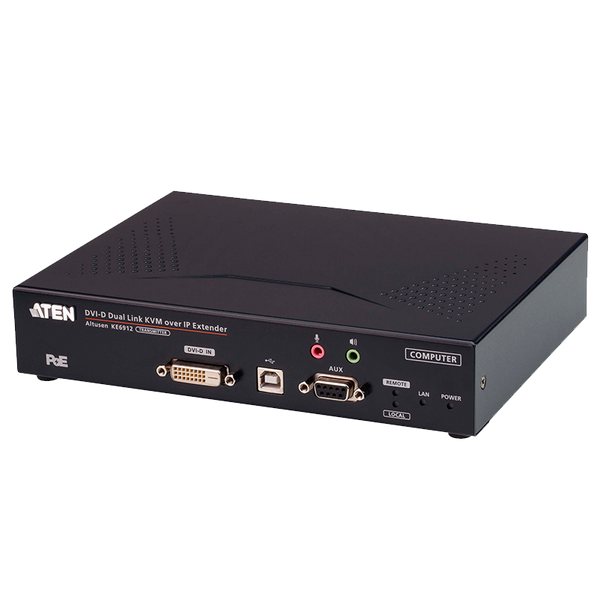 ATEN™ KE6912T-AX 2K DVI-D Dual Link KVM over IP Transmitter with PoE [KE6912T-AX]