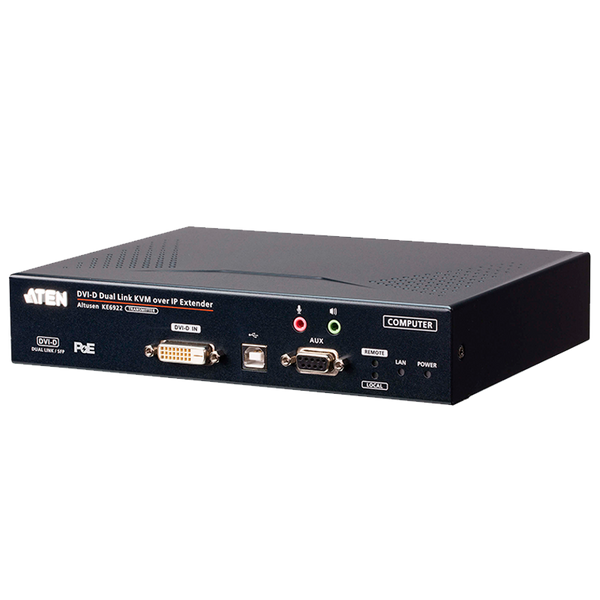 ATEN™ 2K DVI-D Dual-Link KVM over IP Transmitter with Dual SFP & PoE  [KE6922T]