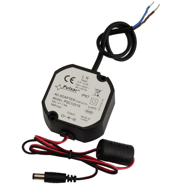 PULSAR® IP67 12V/1.5A/62MM Power Adapter [PSC12015]