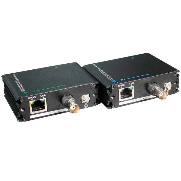 TBK® 1 Port Over Coaxial (1,200 m) or Ethernet (700 m) Extender (Transmitter / Receiver) [TBK-T1000POE]