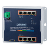 PLANET™ Industrial 8-Port 10/100/1000T 802.3at PoE + 2-Port 100/1000X SFP Wall-Mount Managed Switch (Din Rail) - L2 (200W) [WGS-4215-8P2S]