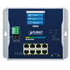 PLANET™ Industrial 8-port 10/100/1000T (+2 SFP) Wall-Mount Managed Switch with LCD Touch Screen (Din Rail) - L2+/L4  [WGS-5225-8T2SV]